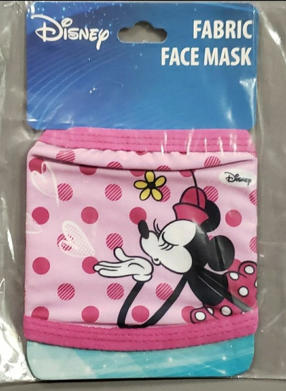 Disney Minnie Mouse Pink Pokka Dot Kids Face Mask